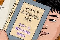 分享几个正规靠谱的副业：小白一天搞几百块钱的项目-副业网