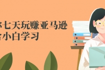 教你七天玩赚亚马逊，适合小白学习，价值599元-副业网