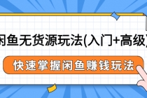 闲鱼无货源玩法(入门+高级)，快速掌握闲鱼赚钱玩法-副业网
