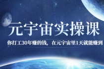 元宇宙实操课：你打工30年赚的钱，在元宇宙里1天就能赚到-副业网