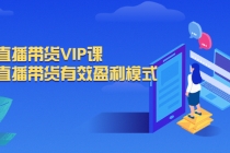 抖音直播带货VIP课，专注直播带货有效盈利模式-副业网