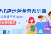抖音小店运营全套系列课，系统掌握月销100w+小店的核心秘密-副业网