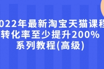 2022年最新淘宝天猫课程-转化率至少提升200%系列教程(高级)-副业网