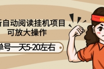 最新自动阅读挂机项目，单号一天5-20左右 可放大操作【详细教程+挂机脚本】-副业网