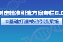 制定精准引流方案专栏6.0：0基础打造被动引流系统-副业网