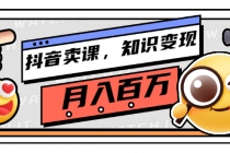 抖音卖课，知识变现、大咖教你如何月入100万-副业网