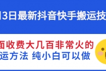 6月3日最新抖音快手搬运技术 外面收费大几百非常火的搬运方法 纯小白可以做-副业网