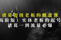 诸葛超级老板的翻盘课,实体老板的起号课,诸葛一到流量必爆-副业网