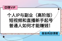 个人IP与副业短视频和直播新手起号-普通人如何才能赚钱！-副业网