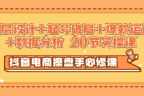 抖音电商操盘手必修课：顶层设计+起号破局+爆款运营+数据分析 (20节实操课)-副业网