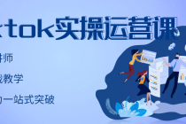TikTok实操运营课，手把手账号实战，适合零基础Tiktok新人-副业网