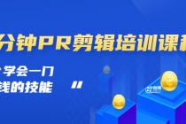 抖音视频：一分钟PR剪辑培训：学会一门赚钱的技能，每节课短小精悍-副业网