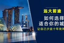 某付费文章《远大前途： 如何选择适合你的城市，让自己少走十年坎坷路？》-副业网