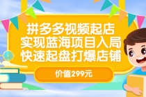 拼多多视频起店，实现蓝海项目入局，快速起盘打爆店铺-副业网