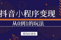 抖音小程序一个能日入300+的副业项目，变现、起号、素材、剪辑-副业网