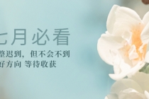 某公众号付费文章《七月必看：调整迟到，但不会不到》选好方向 等待收获-副业网