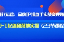 秒懂代运营：品牌IP操盘手实战赚钱，0-1起盘和落地实操价值199-副业网