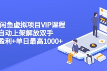 2022闲鱼虚拟项目VIP课程，卖出自动上架解放双手 稳定盈利+单日最高1000+-副业网