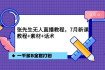 张先生无人直播教程，7月新课，教程素材话术一千多G全套打包-副业网