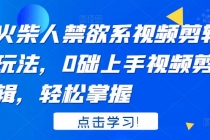 火柴人系视频剪辑玩法，0础上手视频剪辑，轻松掌握-副业网