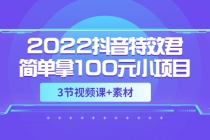 2022抖音特效君简单拿100元小项目，可深耕赚更多-副业网