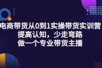 电商带货从0到1实操带货实训营：提高认知，少走弯路，做一个专业带货主播-副业网