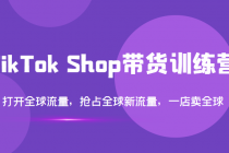 TikTok Shop带货训练营，打开全球流量，抢占全球新流量 一店卖全球(第14期)-副业网