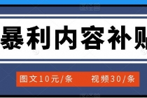 百家号暴利内容补贴项目，图文10元一条，视频30一条，新手小白日赚300+-副业网