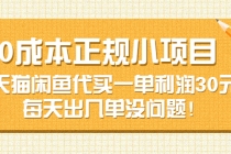 0成本正规小项目：天猫闲鱼代买一单利润30元，每天出几单没问题！-副业网