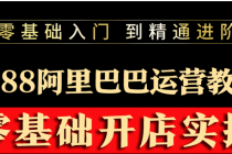 阿里巴巴1688运营推广教程新手开店诚信通装修培训视频-副业网