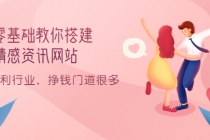 零基础教你搭建情感资讯网站：暴利行业，挣钱门道很多-副业网