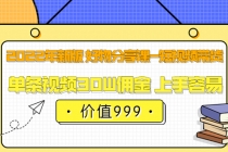 2022年新版 好物分享课-短视频带货：单条视频30W佣金 上手容易-副业网