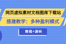 网页虚拟素材文档图库下载站搭建教学：多种盈利模式-副业网