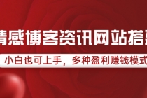 情感博客资讯网站搭建教学，小白也可上手，多种盈利赚钱模式-副业网
