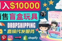 Dropshipping+ Shopify推广玩具盲盒赚钱：每单利润率30%, 月赚1万美元以上-副业网