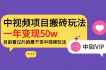 《老吴·中视频项目搬砖玩法，一年变现50w》目前看过的的最干货中视频玩法-副业网