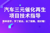 汽车三元催化再生项目技术指导，简单易学，学了就会，会了能赚，很好赚！-副业网