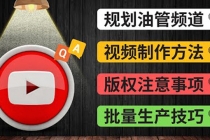 Youtube常见问题解答2 频道的规划 视频的制作 多频道运营方法-油管 FAQ问答-副业网