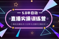 蚂蚁·5.0半自动直播2345打法，半自动爆流直播技术+5分钟卡点循环引爆话术-副业网