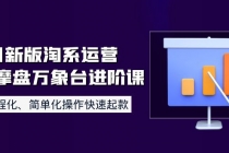 8月新版淘系运营达摩盘万象台进阶课：流程化、简单化操作快速起款-副业网