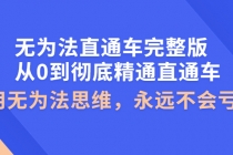 无为法直通车完整版：从0到彻底精通直通车，用无为法思维，永远不会亏损-副业网