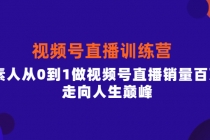 行动派·视频号直播训练营，素人从0到1做视频号直播销量百万，走向人生巅峰-副业网