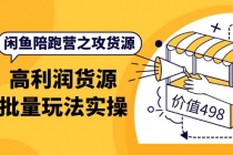 闲鱼陪跑营之攻货源：高利润货源批量玩法，月入过万实操-副业网