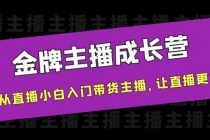 金牌主播成长营，一周从直播小白入门带货主播，让直播更简单-副业网