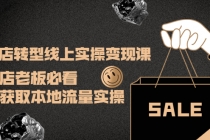 实体店转型线上实操变现课：实体店老板必看，快速获取本地流量实操-副业网