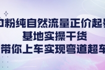 0粉纯自然流量正价起号基地实操干货，带你上车实现弯道超车-副业网