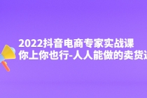 2022抖音电商专家实战课，你上你也行-人人能做的卖货达人-副业网