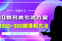 外面收费888元的QQ群另类引流方案：日200~300精准粉方法-副业网