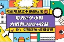 吃瓜项目之不要脸玩法，每天2小时，收益300+(附 快手美女号引流+吃瓜渠道)-副业网