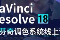DaVinci Resolve 18达芬奇调色系统课：从软件操作 一直讲到完整案例实操-副业网